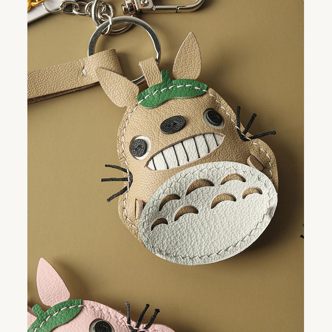POPSEWING® Anime Totoro Cat Keychain DIY Kit | Beginner Leather Kits