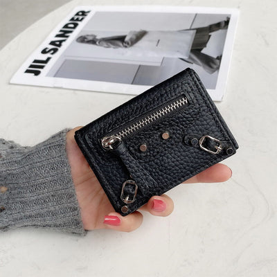 Top Grain Leather Trifold Wallet for Women