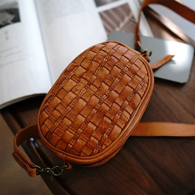Brown Leather Bag | Vegetable Tanned Leather Bag for Women - POPSEWING®