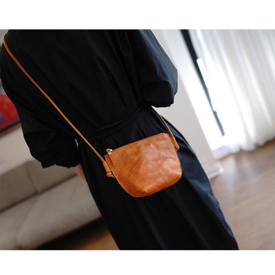 Brown Leather Shoulder Bags | Affordable Genuine Leather Crossbody Bag