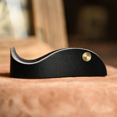 POPSEWING® Full Grain Leather Pipe Holder Stand