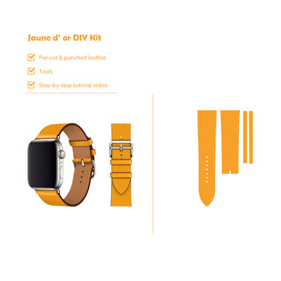 Jaune d' or Apple Watch Band Leather DIY Kit | POPSEWING®
