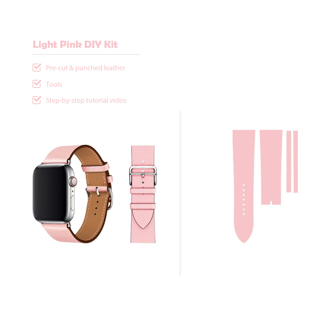Apple Watch Pink Band | DIY Handmade Leather Bands