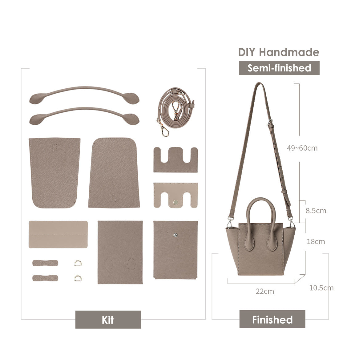DIY Bag Kit POPSEWING® | Designer Leather Bag Making Kit for Beginners