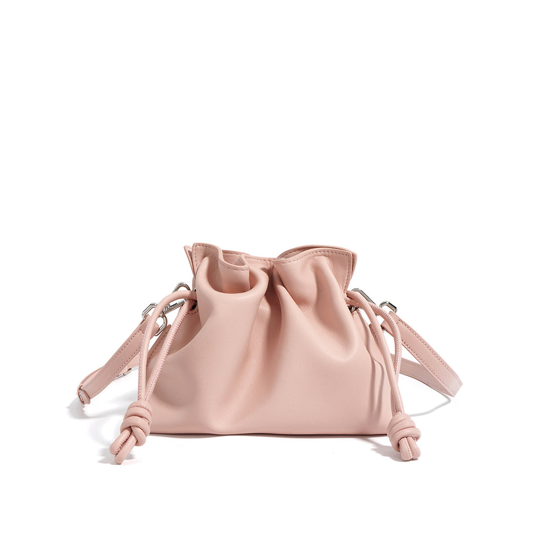 Pink Leather Clutch | Minimalist Design Leather Bag