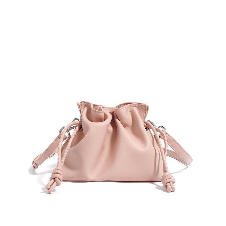 Pink Leather Clutch | Minimalist Design Leather Bag