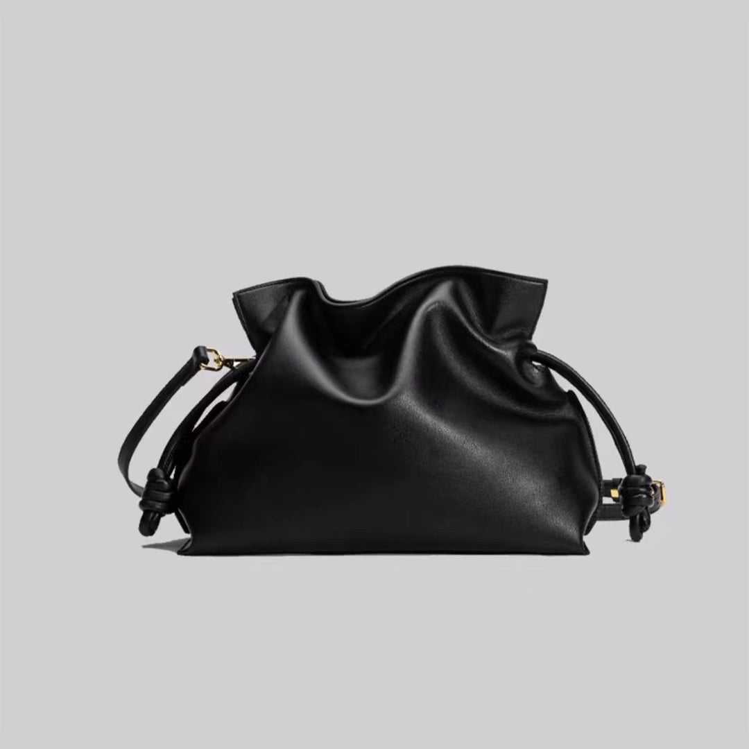 Black Leather Clutch | Minimalist Design Leather Bag