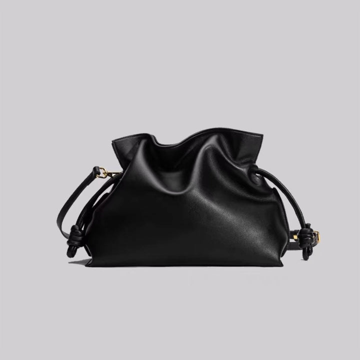 Black Leather Clutch | Minimalist Design Leather Bag