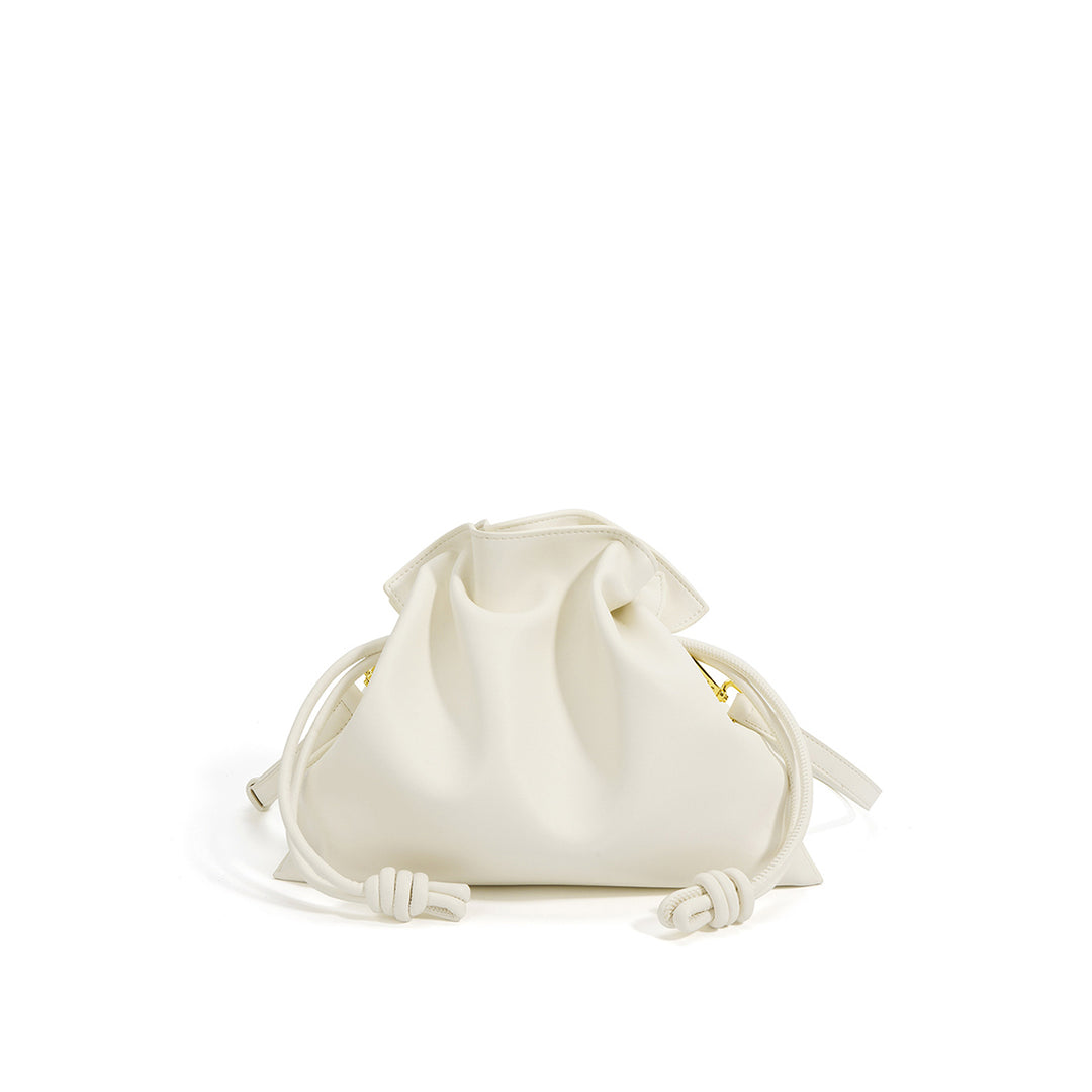 White Leather Clutch | Minimalist Design Leather Bag