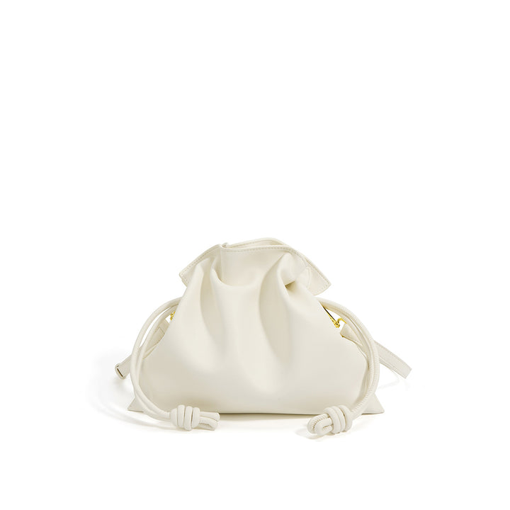 White Leather Clutch | Minimalist Design Leather Bag