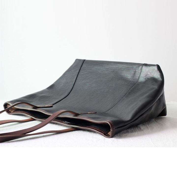 Vegetable Tanned Leather Classic Women Tote Bag