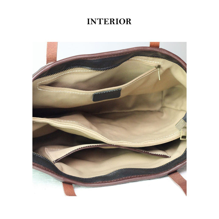 Vegetable Tanned Leather Classic Women Tote Bag