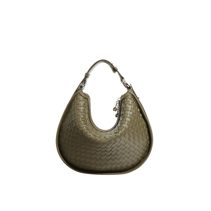 Leather Woven Hobo Bag