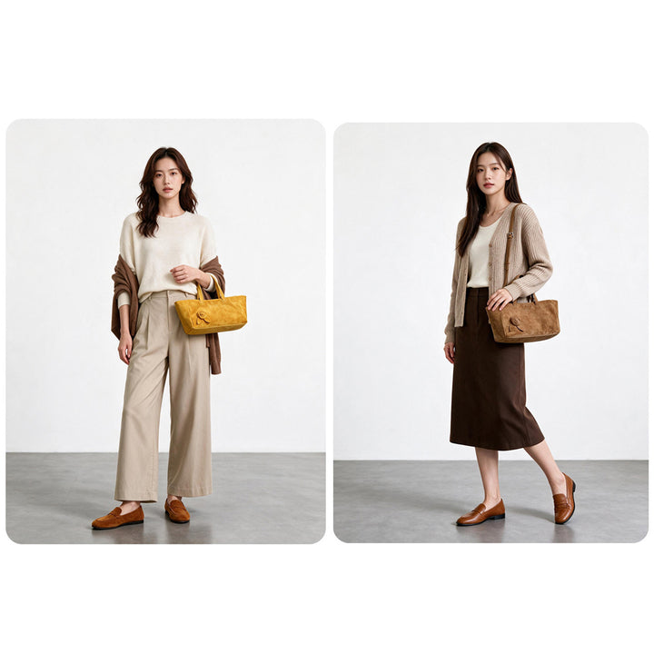 Suede purse for women