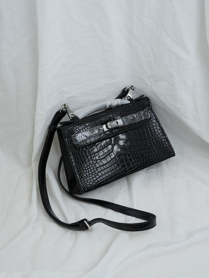 Leather Inspired Croc Clutch Bag