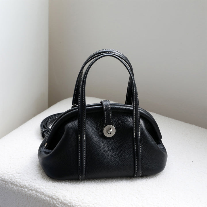 Modern Kiss Lock Handbag