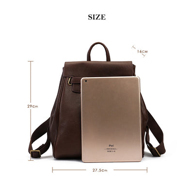 Medium Leather Backpack Size - POPSEWING®