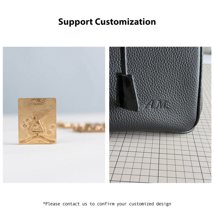 POPSEWING® Top Grain Leather Bi-color Platinum Bag DIY Kit
