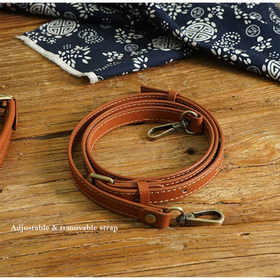 Classic Ethnic Leather Handbag Crossbody Bag Strap Brown | DIY Handbag Kits - POPSEWING™