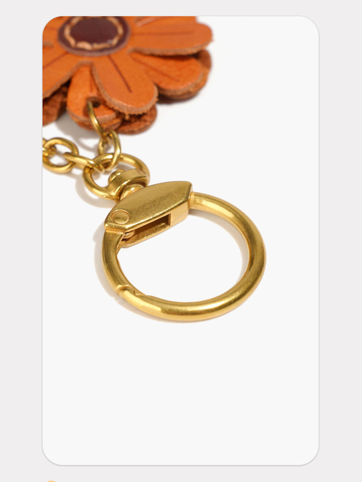 Leather key ring | handcrafted leather accessory