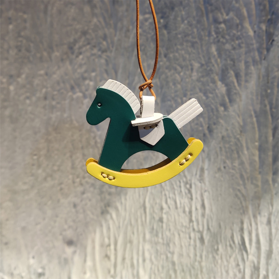 Green Leather Horse Charm | Handcrafted Leather Purse Charm - POPSEWING®