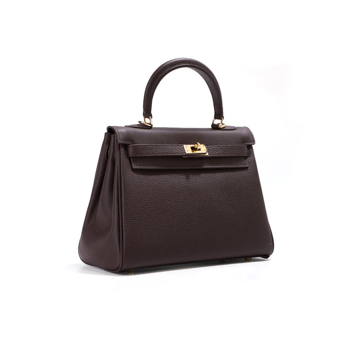 Top Grain Leather Inspired Kelly Bag