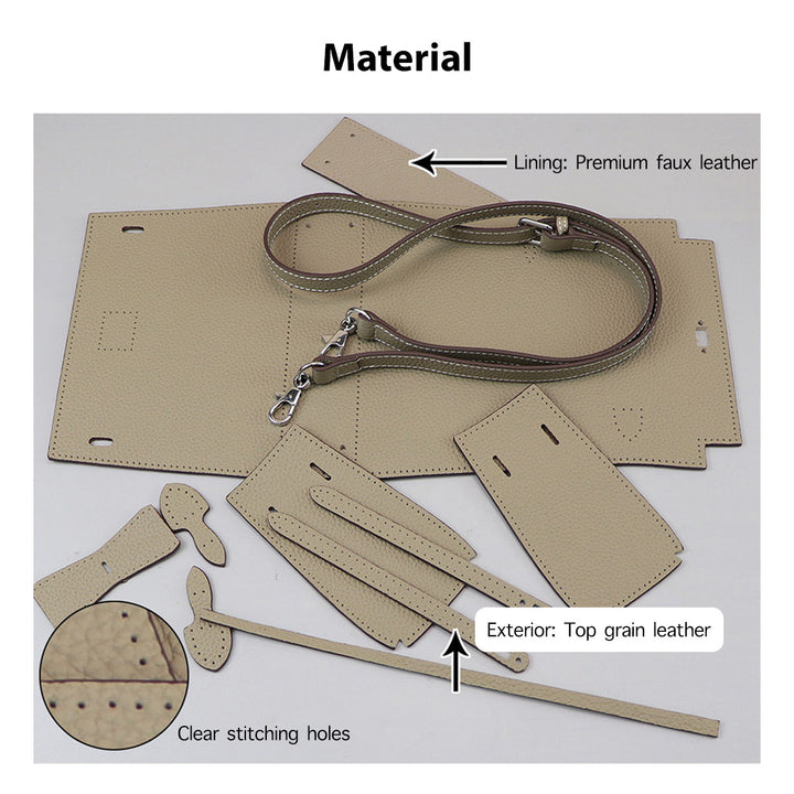POPSEWING® Top Grain Leather Large Kelli Bag DIY Kit