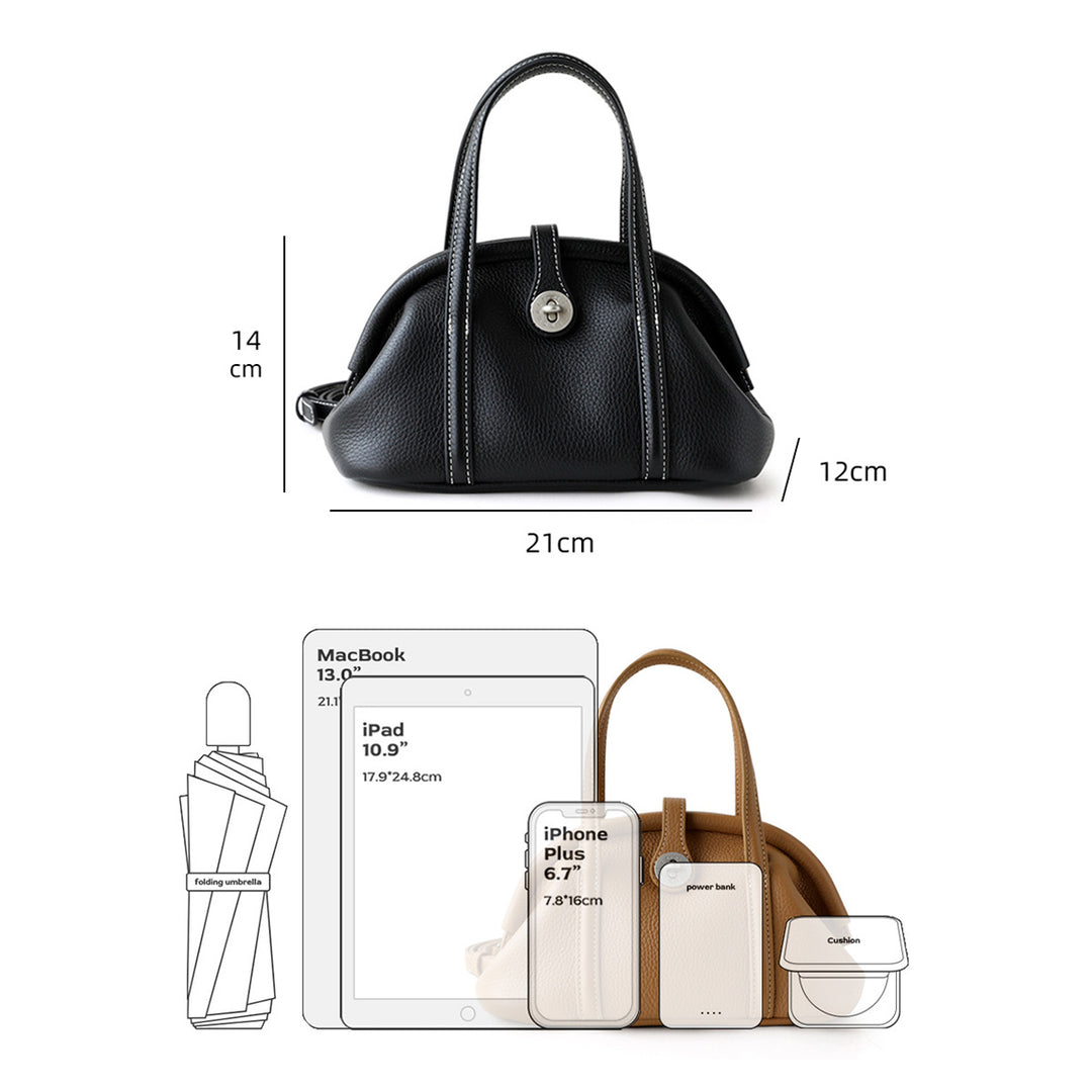 Modern Kiss Lock Handbag