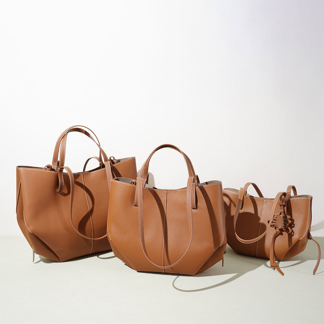 Top Grain Leather Inspired Wings Tote Bag