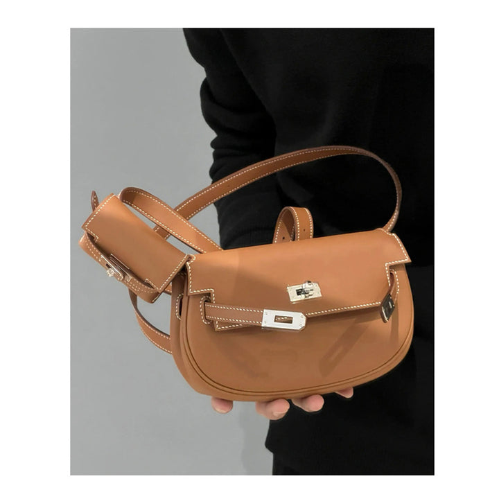 Top Grain Leather New Kelli Saddle Bag