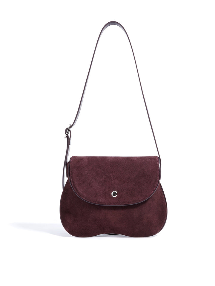 Suede Flat Saddle Bag
