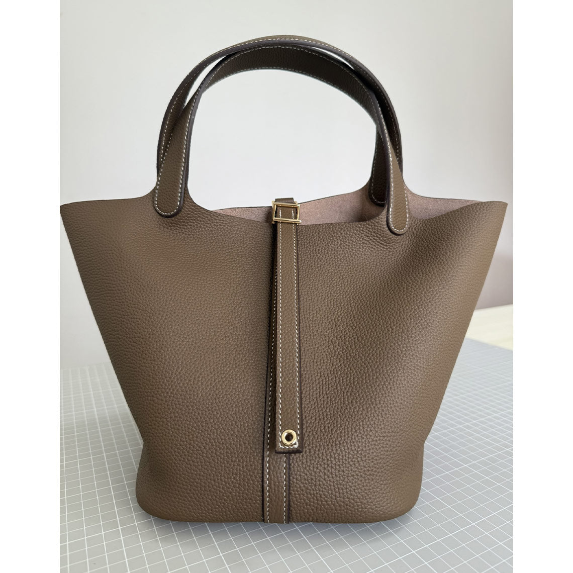 Leather Inspired Picotin Handbag | Designer Leather Handbags