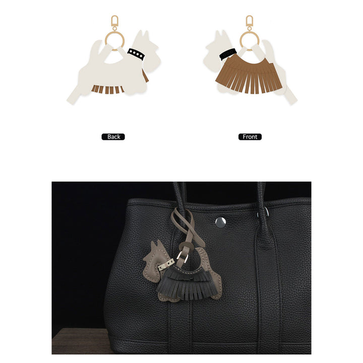 POPSEWING® Sheep Leather Scottie Dog Keychain DIY Kit