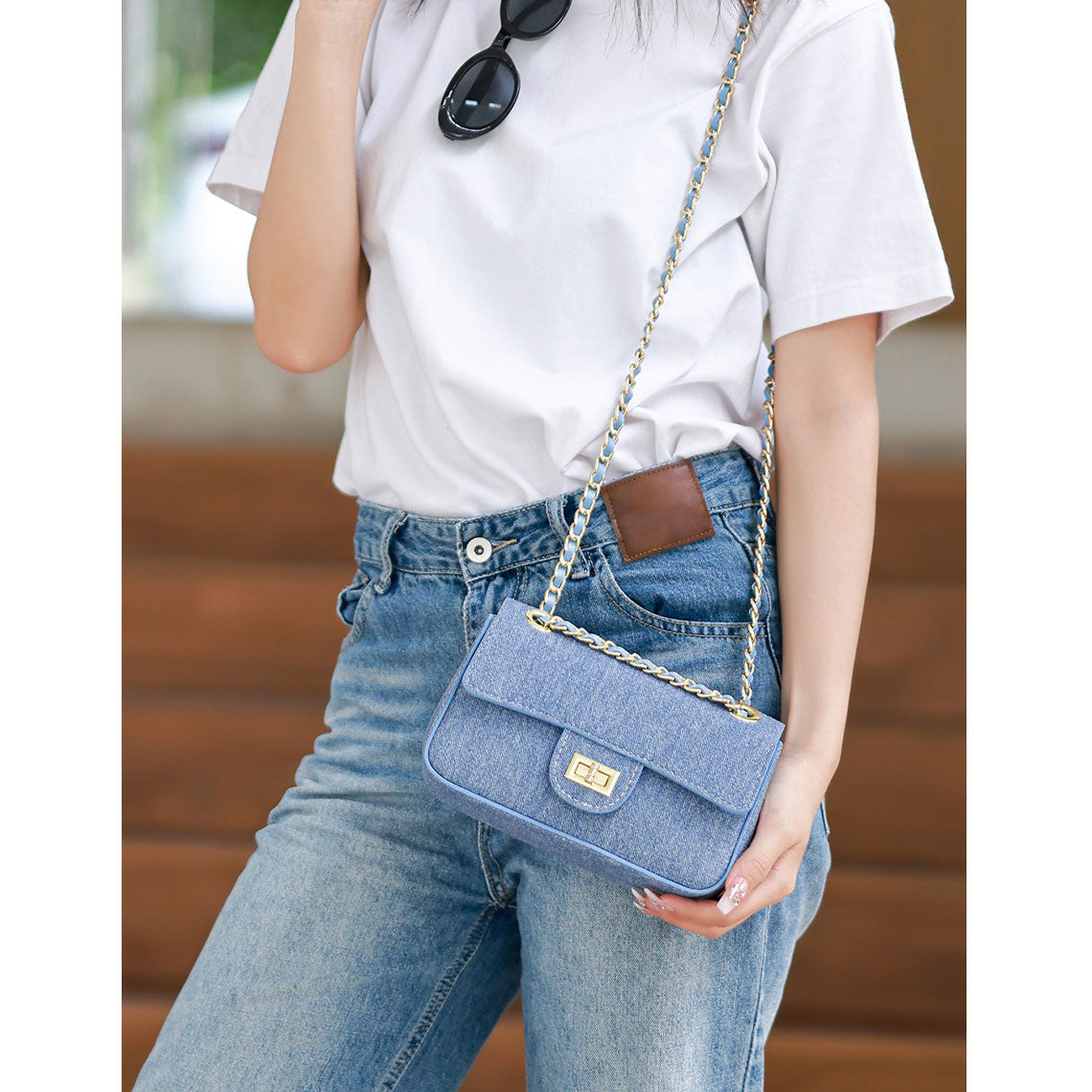 Denim Small Chain Bag DIY Leather Kit | Fun Bag Making