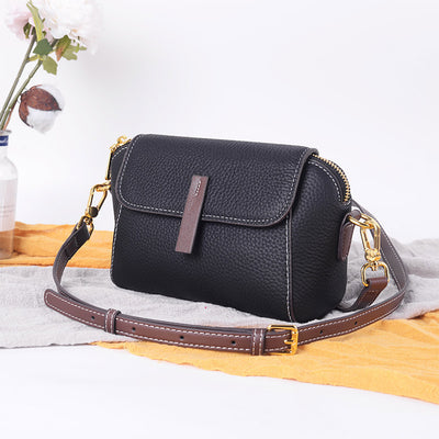 Black Small Crossbody Bag | Women Leather Bag