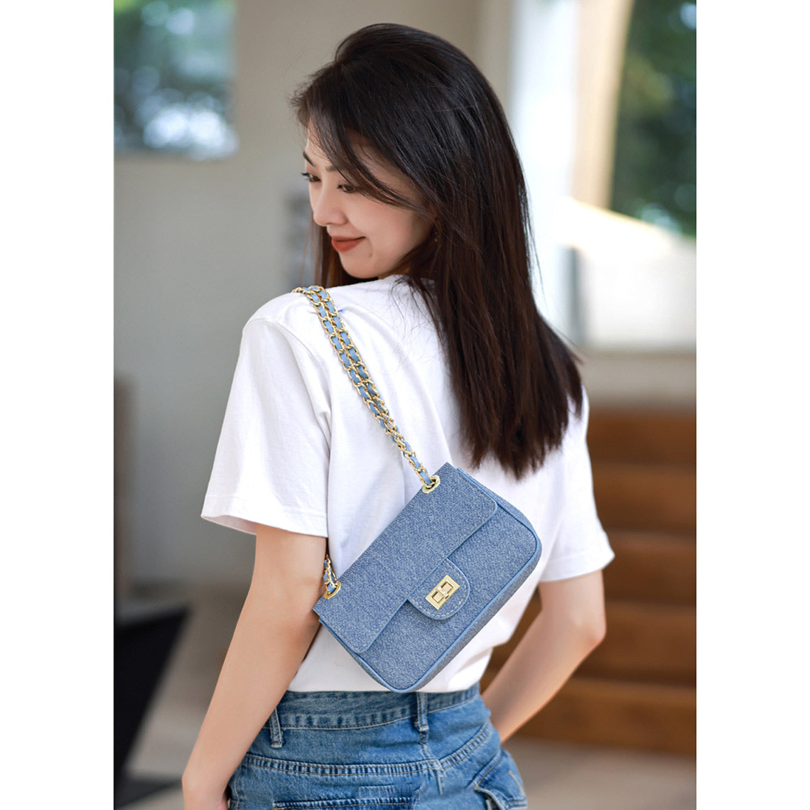 Denim Small Chain Bag DIY Leather Kit | Fun Bag Making