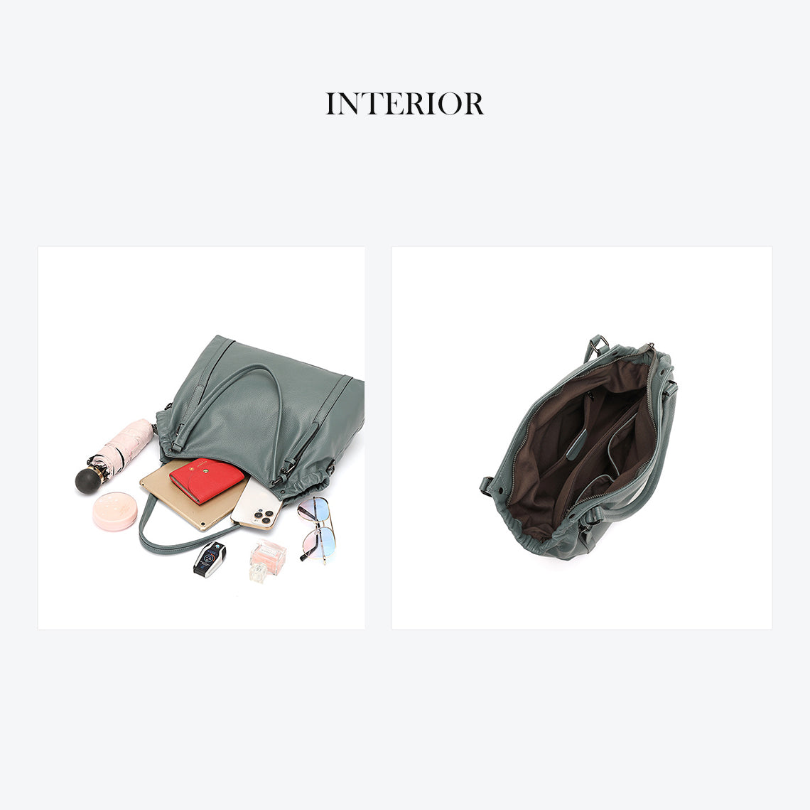 Top Grain Leather Women Shoulder Tote Bag