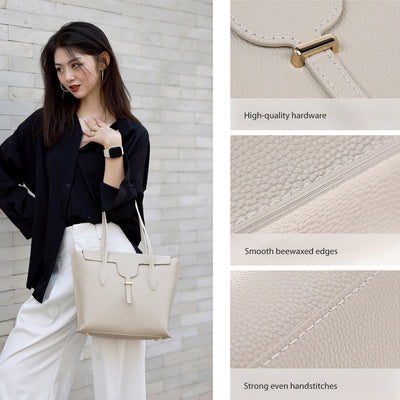 POPSEWING® Leather Women White Tote Bag DIY Kit