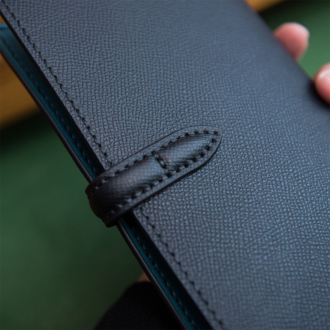Leather Cover for Notebook | Full Grain Leather A6 Notebook Cover Black - POPSEWING™