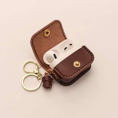 Airpod Case with Keychain | Gen 3 Airpod Case Genuine Leather - POPSEWING™