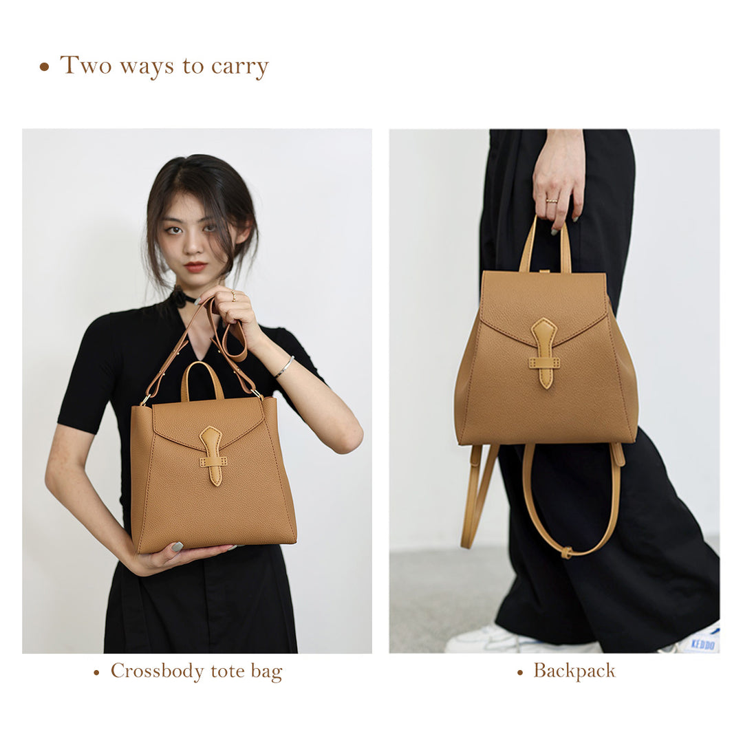Top Grain Leather Women Backpack DIY Leather Bag Kits Backpack