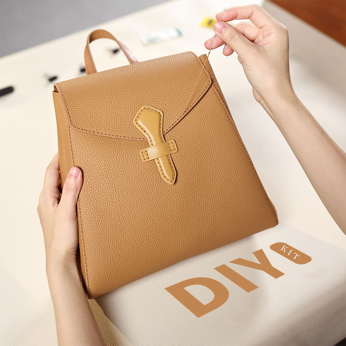 Top Grain Leather Women Backpack