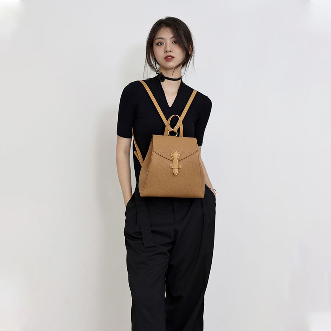 Top Grain Leather Women Backpack