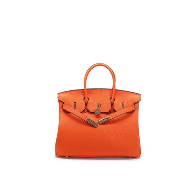 Orange Leather Bag | Luxury Handbags for Women - POPSEWING™