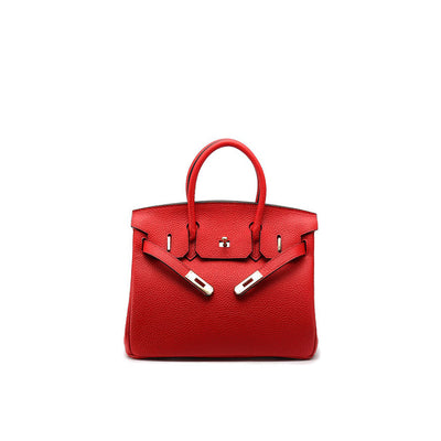 Red Inspired Birkin Handbag | Iconic Leather Handbag for Women - POPSEWING™