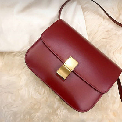 Leather Inspired Tofu Box Bag