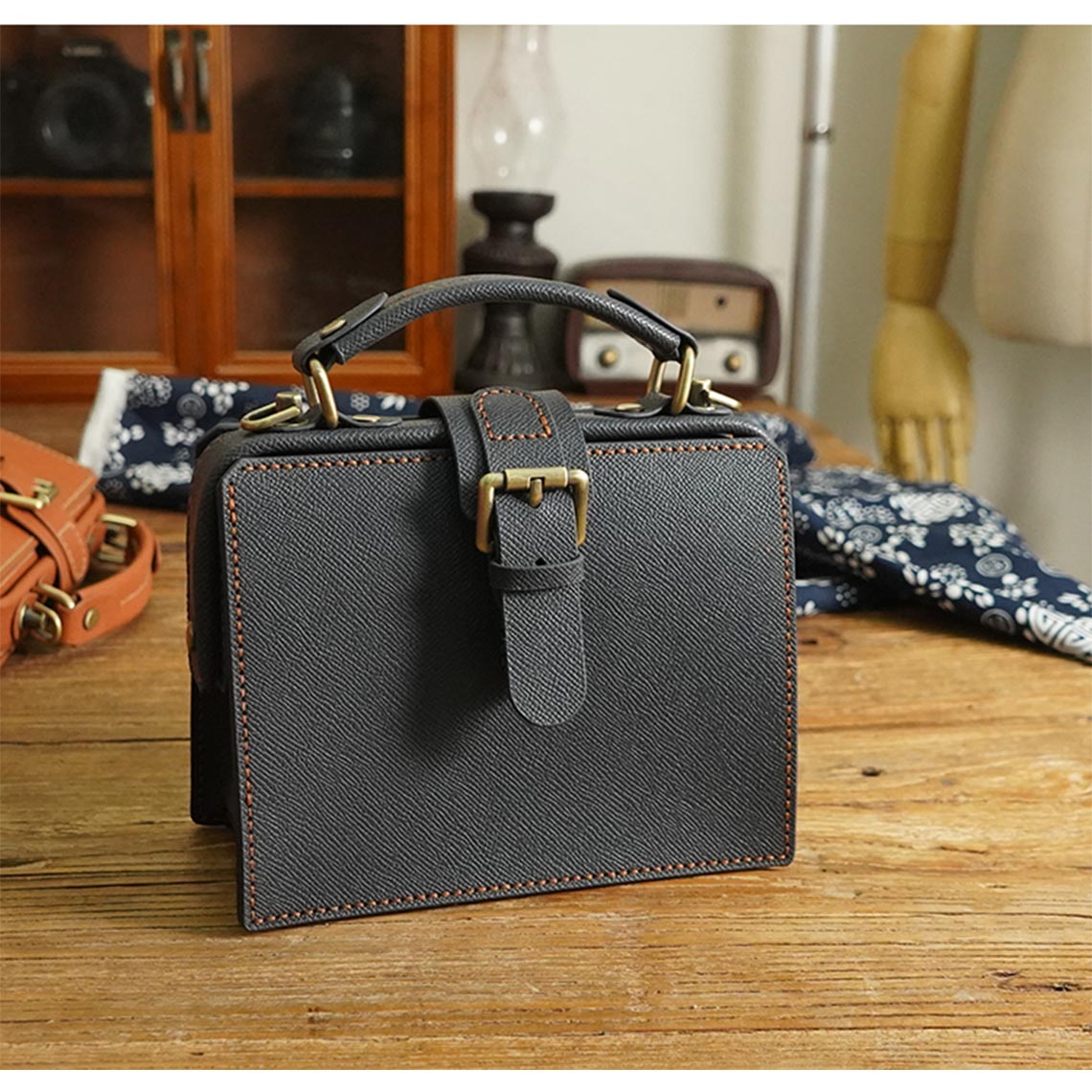 Women purse handbag grey | Vintage handbag purse DIY kit - POPSEWING™