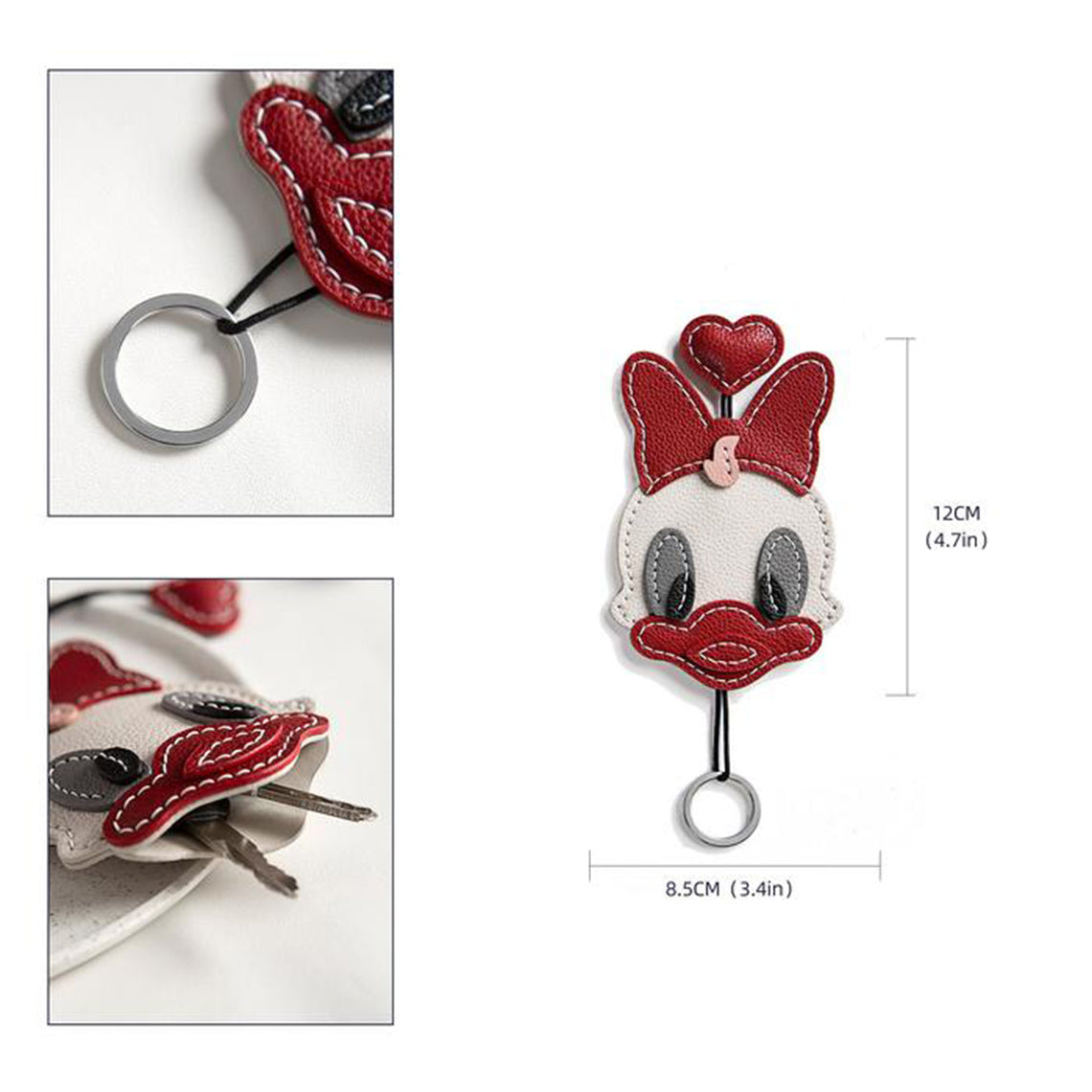 Cute Red Donald Duck Keychain Size - Donald Duck Gift - Ornament Charm | POPSEWING™