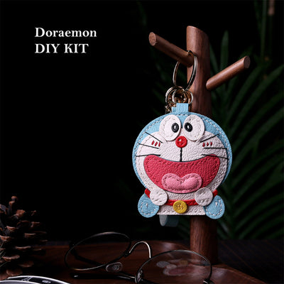 Anime Doraemon Bag Charm DIY Kit | Leather Keychain Making Kit - POPSEWING™