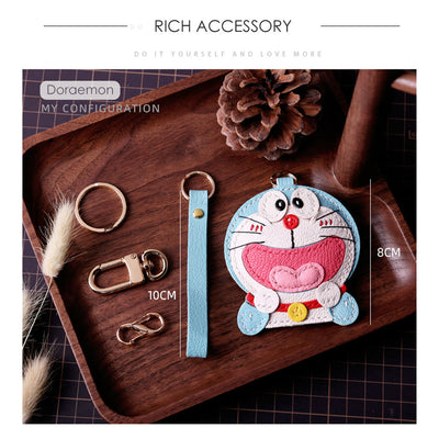 Cartoon Cute Keychain Kit | Doraemon Leather Bag Charm - POPSEWING™